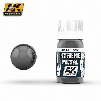 AK Interactive - 30ml Extreme Metal Paints - Steel