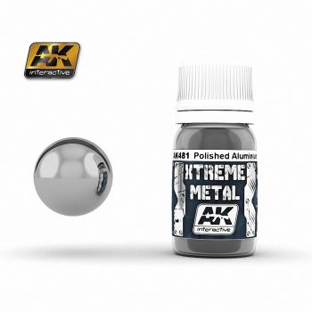 AK Interactive - 30ml Extreme Metal Paints - Polished Aluminium