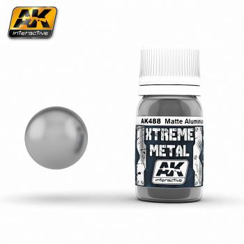 AK Interactive - 30ml Extreme Metal Paints - Matte Aluminium