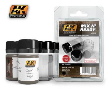 AK Interactive - Mix n Ready (4 Empty Jars)