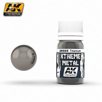 AK Interactive - 30ml Extreme Metal Paints - Titanium