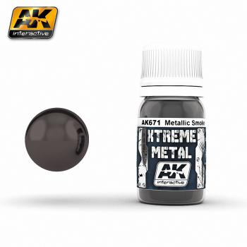 AK Interactive - 30ml Extreme Metal Paints - Smoke Metallic