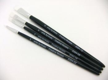 Creative Models (2094) Budget Synthetic Flat Brush Set - No 2,6,8,12