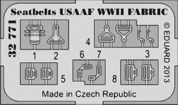 Eduard Photoetch 1:32 - Seatbelts USAAF WWII Fabric