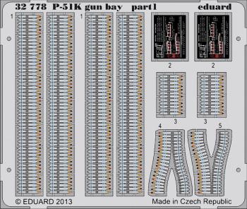 Eduard Photoetch 1:32 - P-51K Gun Bay (Tamiya)