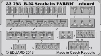 Eduard Photoetch 1:32 - B-25 Seatbelts FABRIC