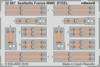 Eduard Photoetch 1:32 Seatbelts France WWII STEEL