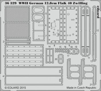Eduard Photoetch 1:35 - WWII German 12.8cm FlaK 40 Zwilling (TAK02023)