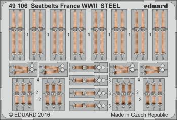 Eduard Photoetch 1:48 Seatbelts France WWII STEEL