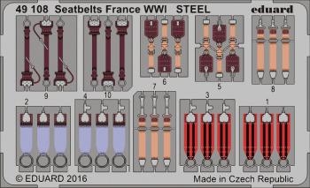 Eduard Photoetch 1:48 Steel Seatbelts France WWI