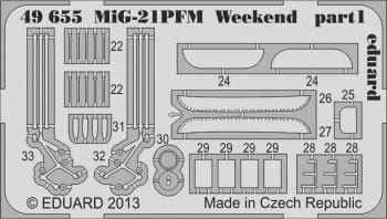 Eduard Photoetch 1:48 - MiG-21PFM Weekend (Eduard)