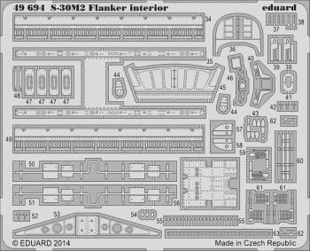 Eduard Photoetch 1:48 - S-30M-2 Flanker Interior S.A. (Academy)