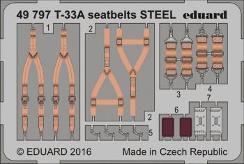 Eduard Photoetch 1:48 T-33A Steel Seatbelts (GWH)