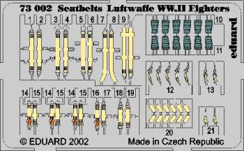 Eduard Photoetch 1:72 - Seatbelts Luftwaffe WWII Fighters