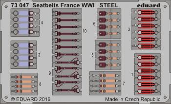 Eduard Photoetch 1:72 Steel Seatbelts France WWI