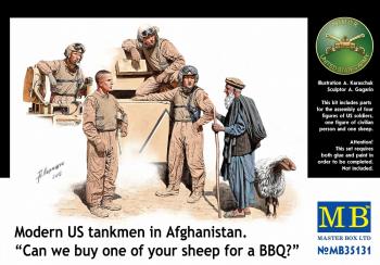 Masterbox 1:35 - Modern US Tankmen in Afghanistan 'A sheep for the BBQ?'
