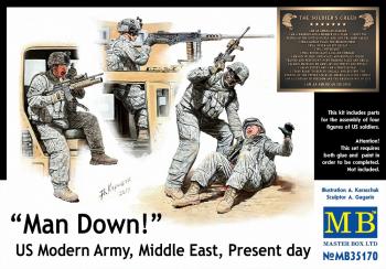 Masterbox 1:35 - Man Down! US Modern Army, Middle East, Present day
