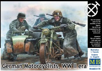 Masterbox 1:35 - German Motorcyclists, WWII era