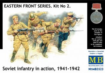 Masterbox 1:35 - Eastern Front Series Kit 2 Soviet Infantry in Action (1941-1942)