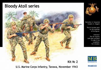 Masterbox 1:35 - 'Bloody Atoll Series.  Kit No 2'. US Marine Corps Infantry.  Tarawa, November 1943.