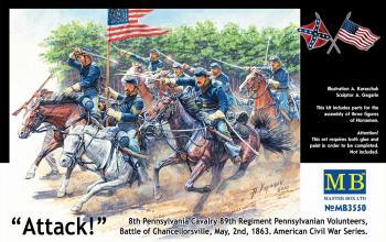 Masterbox 1:35 - US Civil War Series: The Attack of the 8th Pennsylvania Cavalry Unit May 1863