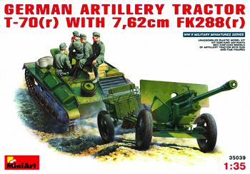 Miniart 1:35 - German artillery tractor T-70 & 7.62cm gun FK288 w/ crew
