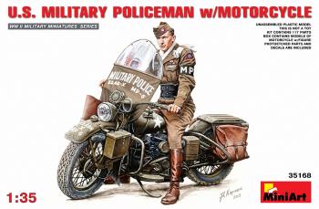 Miniart 1:35 - U.S.Millitary Policeman with Motorcycle