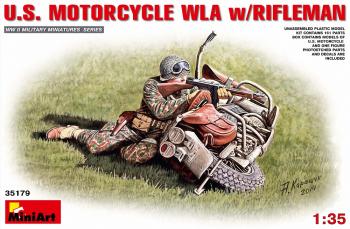 Miniart 1:35 - U.S. Motorcycle WLA With Rifleman