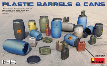 Miniart 1:35 - Plastic Barrels & Cans