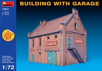 Miniart 1:72 - Building with Garage (Multi Coloured Kit)