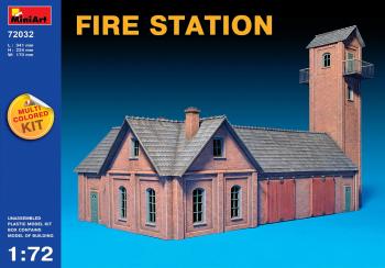 Miniart 1:72 - Fire Station (Multi Coloured Kit)