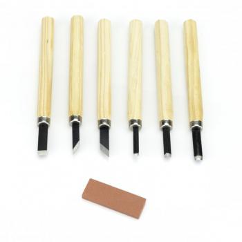 Modelcraft - Wood Carver Set 6pc & Sharpening Stone