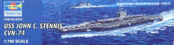 Trumpeter 1:700 - USS John C Stennis CVN-74 with blue vac-formed sea base