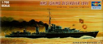 Trumpeter 1:700 - HMS Eskimo (F75) Tribal Class Destroyer 1941