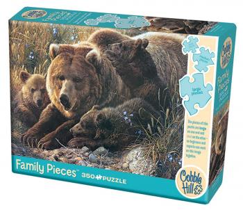 Cobblehill Puzzles Multi 350 - Grizzly Family (Family)