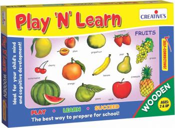 Creative Educational - Play N Learn-Wooden - Fruits