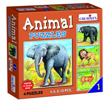 Creative Puzzles - Animal Puzzle No. 1 (4 to 10 Pieces)