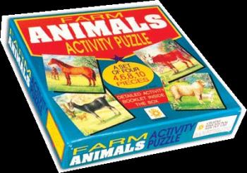 Creative Puzzles - Farm Animal Activity Puzzles-A set of 4 Puzzles