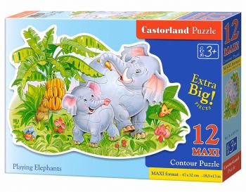 Castorland Jigsaw Premium Maxi 12 Pc - Playing Elephants