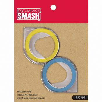 K & Co SMASH: Label Maker Refill, Blue and Yellow
