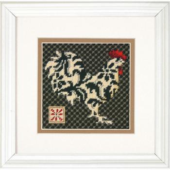 Dimensions Counted Cross Stitch: Black and White Rooster
