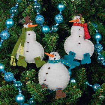 Dimensions Felt Applique: Ornament: Simple Snowmen