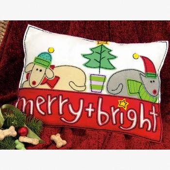 Dimensions Felt Applique: Cushion: Merry & Bright