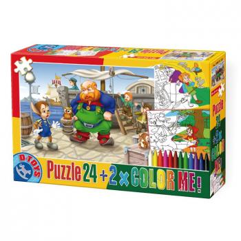 D-Toys - Puzzle 24 + Color Me! - Fairytales 5