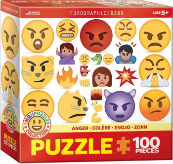 Eurographics Puzzle 100 Pc - Emojipuzzle - Anger (6x6 Box)