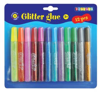 Playbox - Glitter glue - 12 pcs