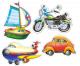 Castorland Jigsaw Premium 4 Puzzle (4,5,6,7 pc) - Transport Vehicles