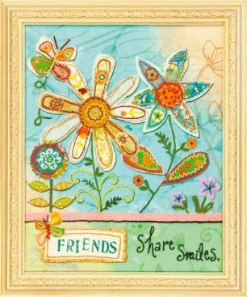 Dimensions Stamped Embroidery: Friends Share