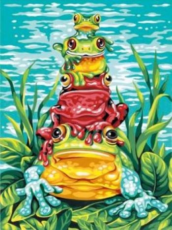 Paintworks Learn to Paint - Frog Pile Up