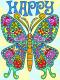 Paintsworks Pencil by Numbers- Patterned Butterfly (Dam)